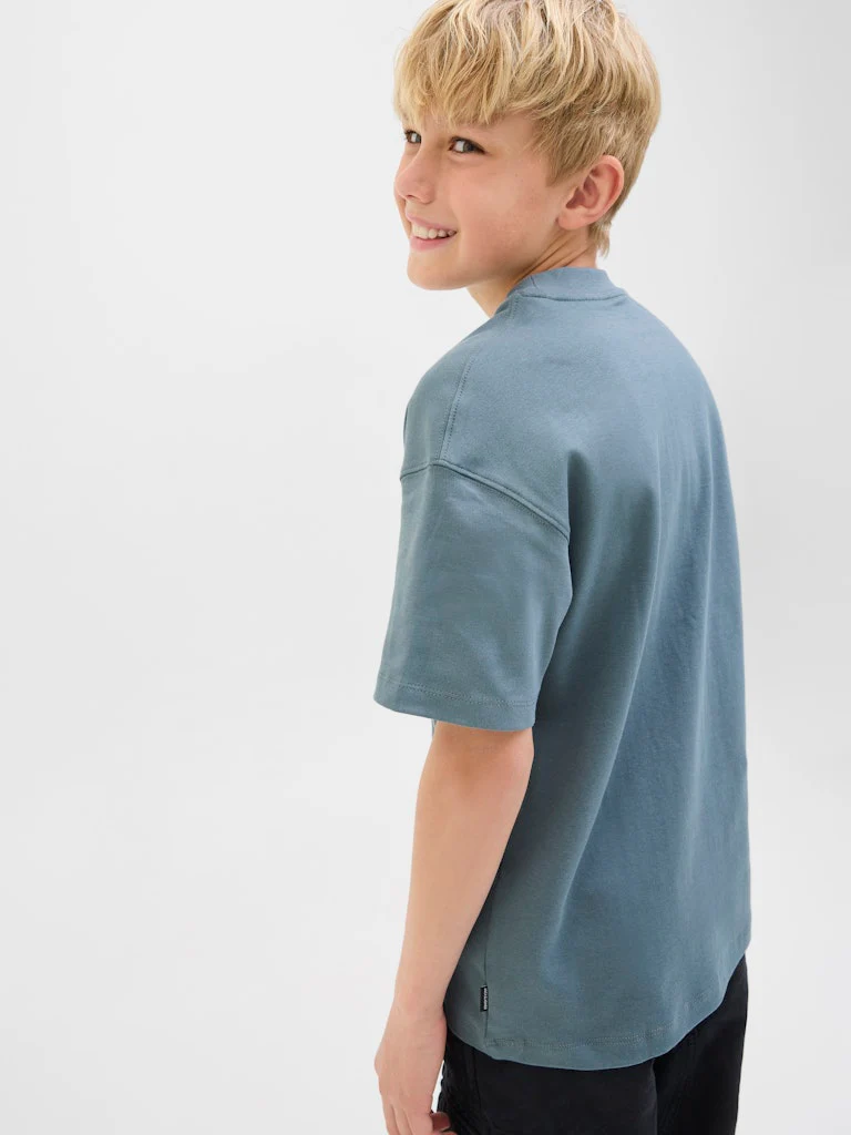 Jack and Jones junior t-paita, JJEURBAN EDGE TEE SS O-NECK NOOS JNR Tumma Turkoosi - Image 2