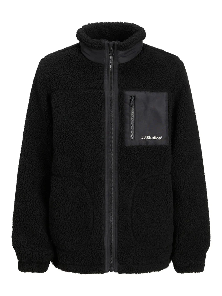 Jack and jones junior teddytakki, JJESOHO TEDDY JACKET JNR Musta - Image 2
