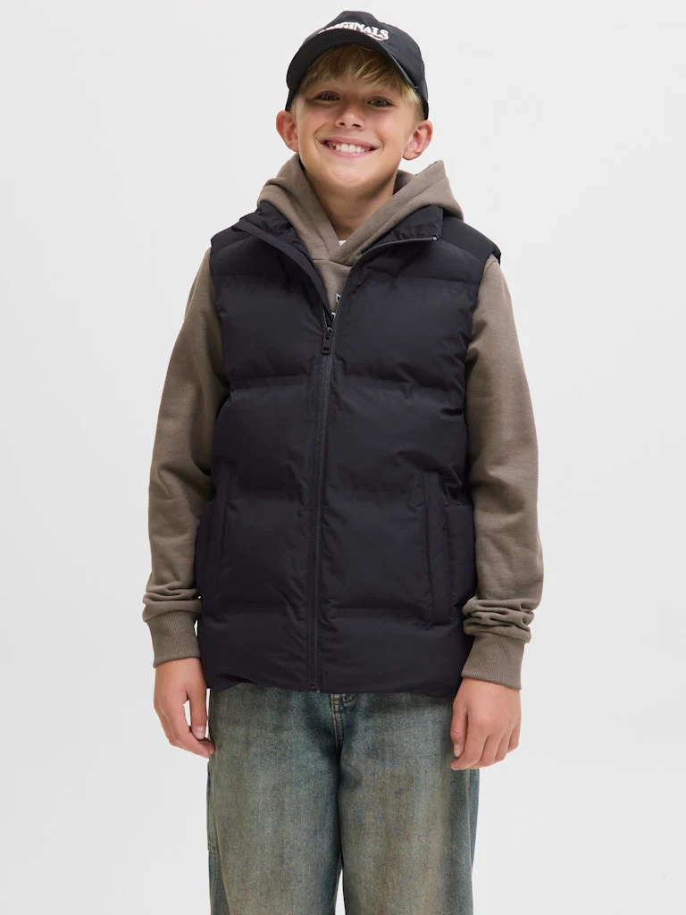 Jack and Jones junior toppaliivi, JJESOHO BODYWARMER COLLAR JNR Musta
