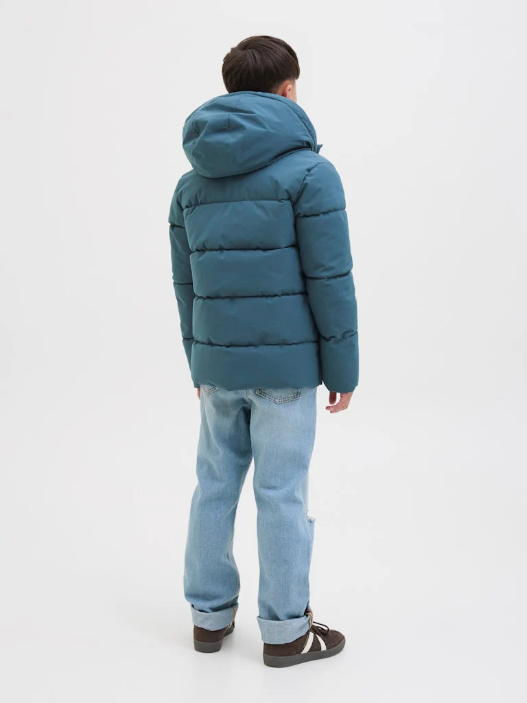 Jack and jones junior toppatakki, JJGLOBAL PUFFER JACKET JNR Petroolinsininen - Image 2