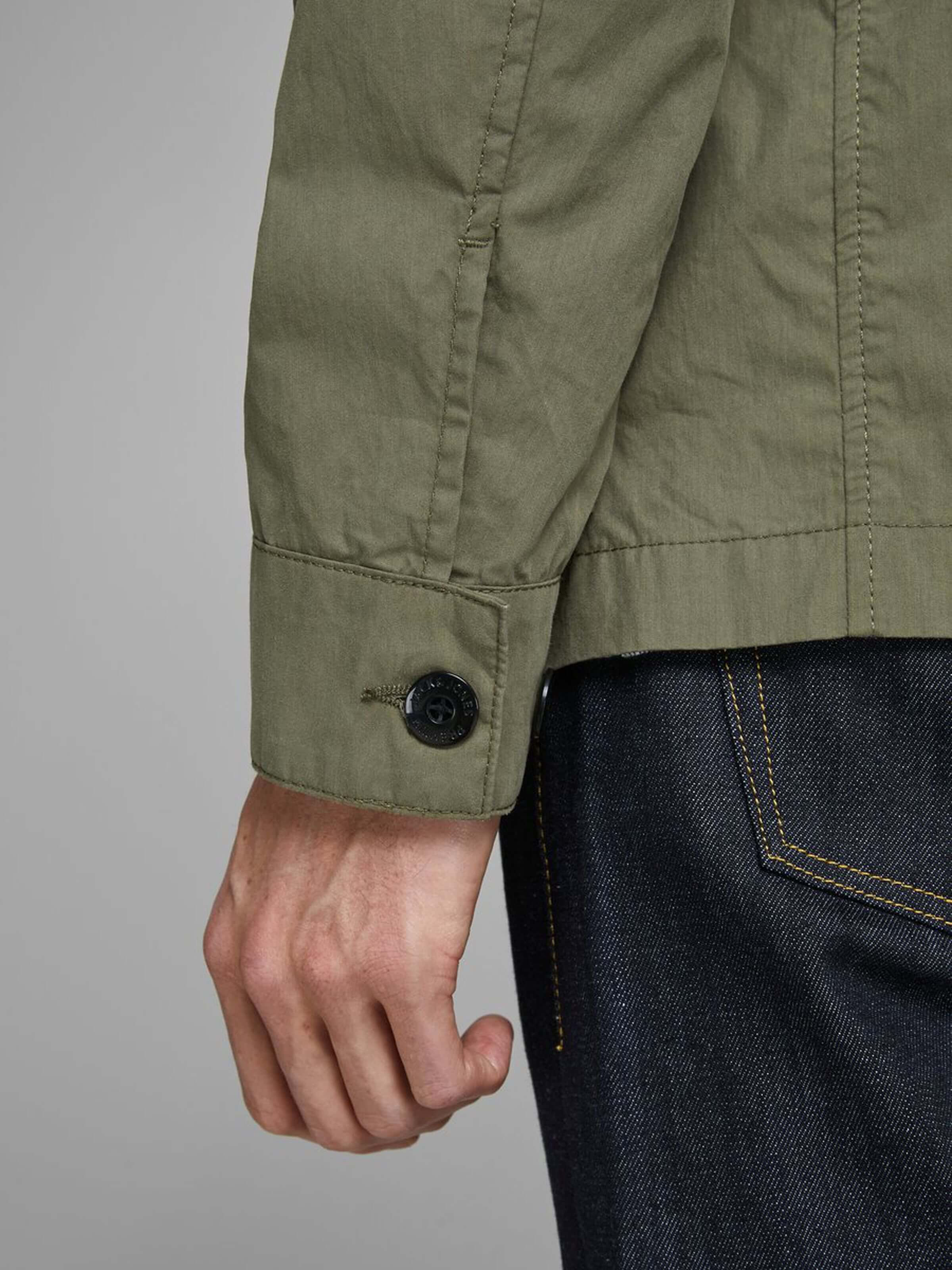 Jack and Jones Miesten Takki, Lee Field Jacket Armeijanvihreä - Image 4