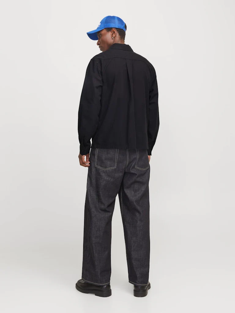 Jack and Jones miestan päällyspaita, JJEURBAN EDGE OVERSHIRT LS SN Black - Image 2
