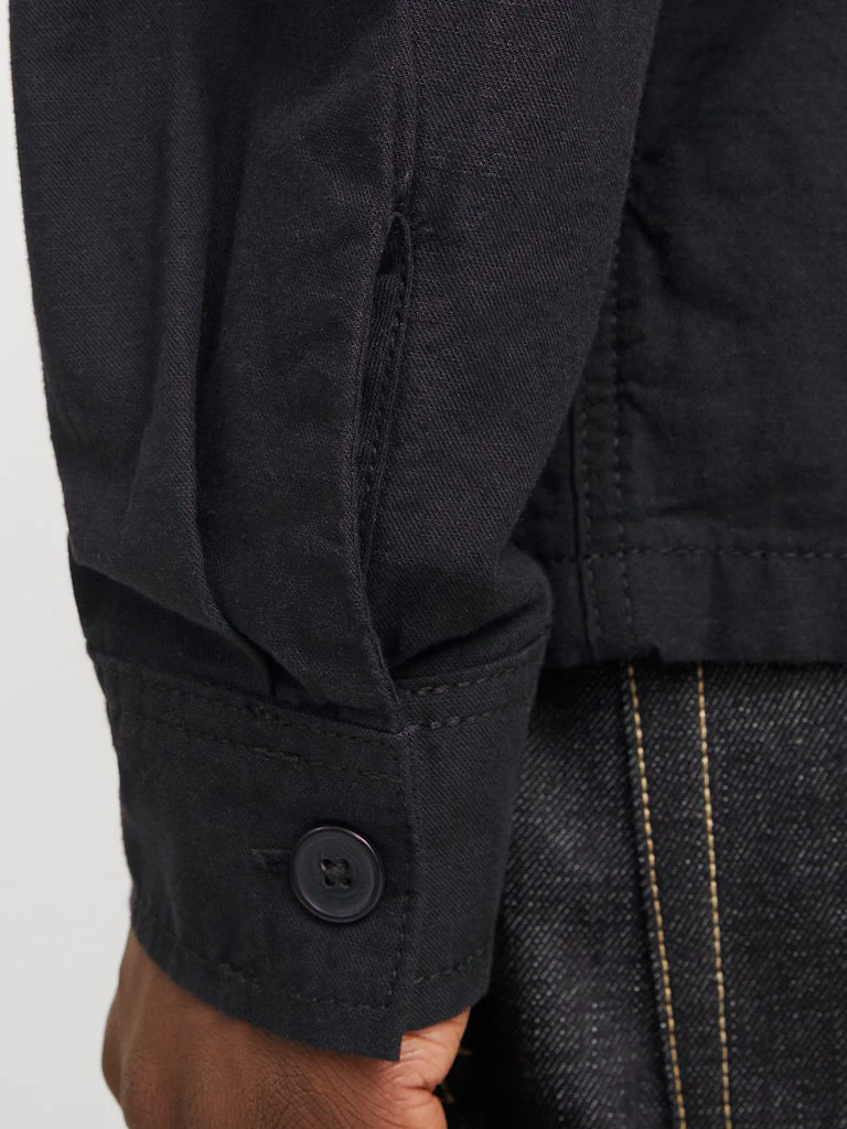 Jack and Jones miestan päällyspaita, JJEURBAN EDGE OVERSHIRT LS SN Black - Image 5