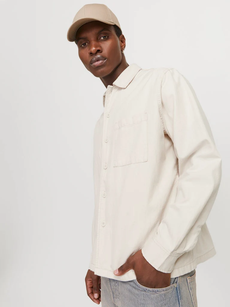 Jack and Jones miestan päällyspaita, JJEURBAN EDGE OVERSHIRT LS SN Moonbeam - Image 6