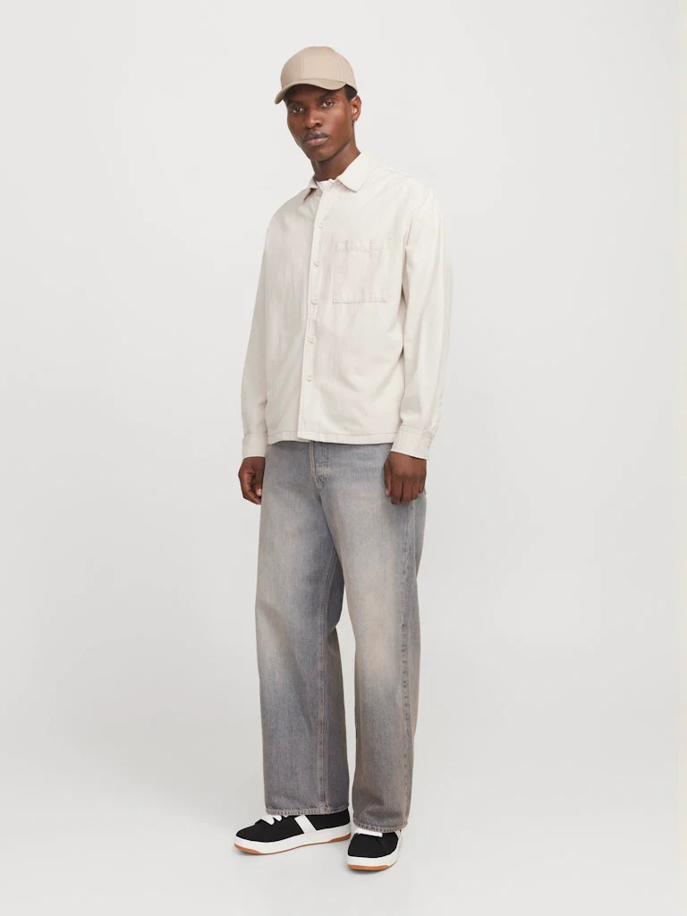 Jack and Jones miestan päällyspaita, JJEURBAN EDGE OVERSHIRT LS SN Moonbeam - Image 7