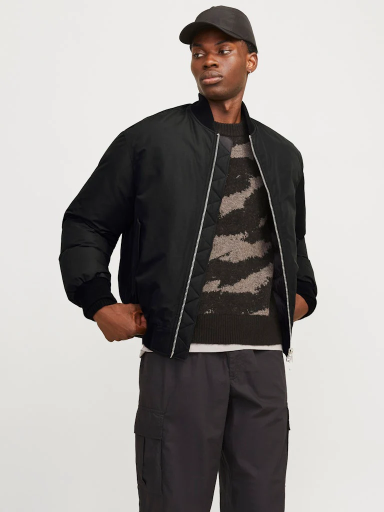 Jack and Jones miesten bombertakki, JCOKINETIC SOFT UTILITY BOMBER LN Black