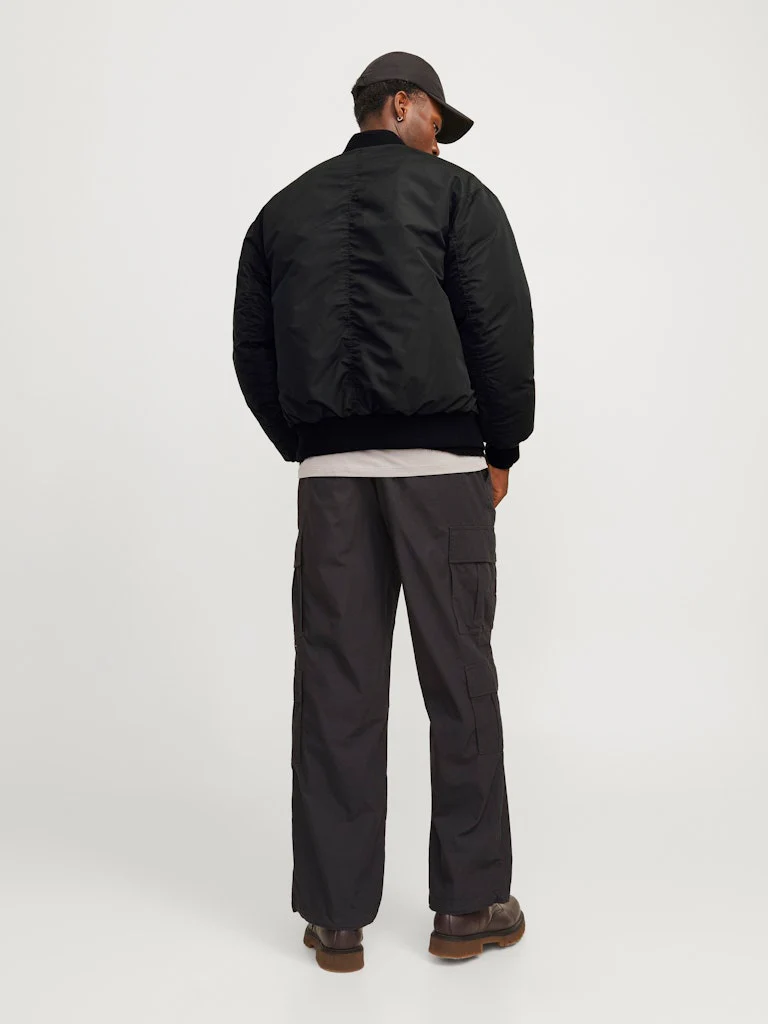Jack and Jones miesten bombertakki, JCOKINETIC SOFT UTILITY BOMBER LN Black - Image 2