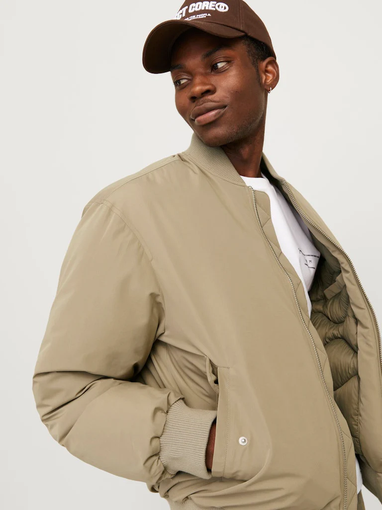 Jack and Jones miesten bombertakki, JCOKINETIC SOFT UTILITY BOMBER LN Honey Gold - Image 5