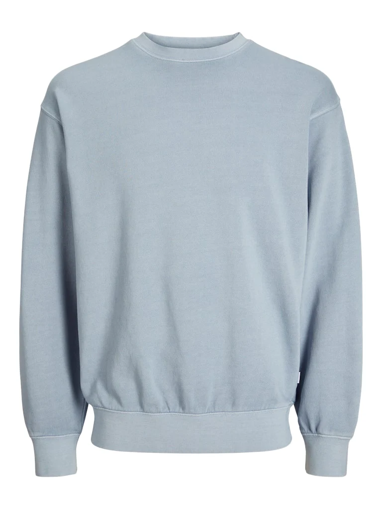 Jack and Jones miesten collegepusero, JJECHARGE FADED SWEAT CREW NECK Chambray Blue - Image 4