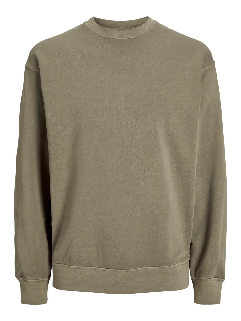 Jack and Jones miesten collegepusero, JJECHARGE FADED SWEAT CREW NECK Silver Sage - Image 3