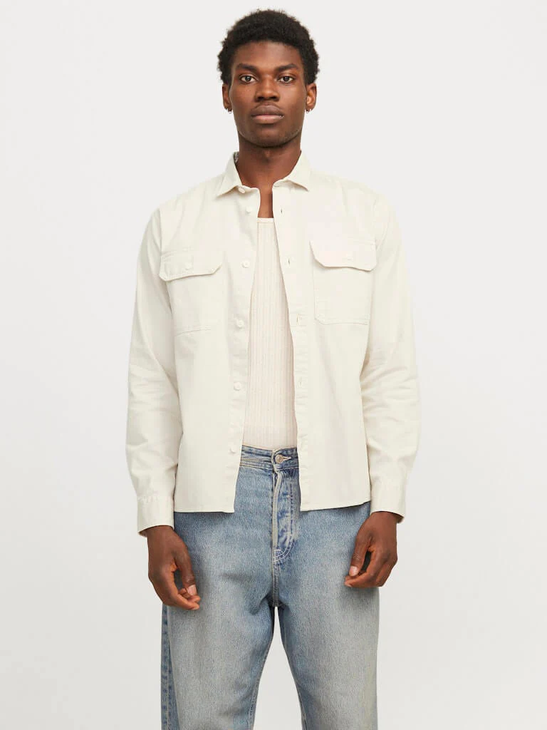 Jack and Jones miesten farkkupaita, JJETRAVIS SHIRT LS Moonbeam