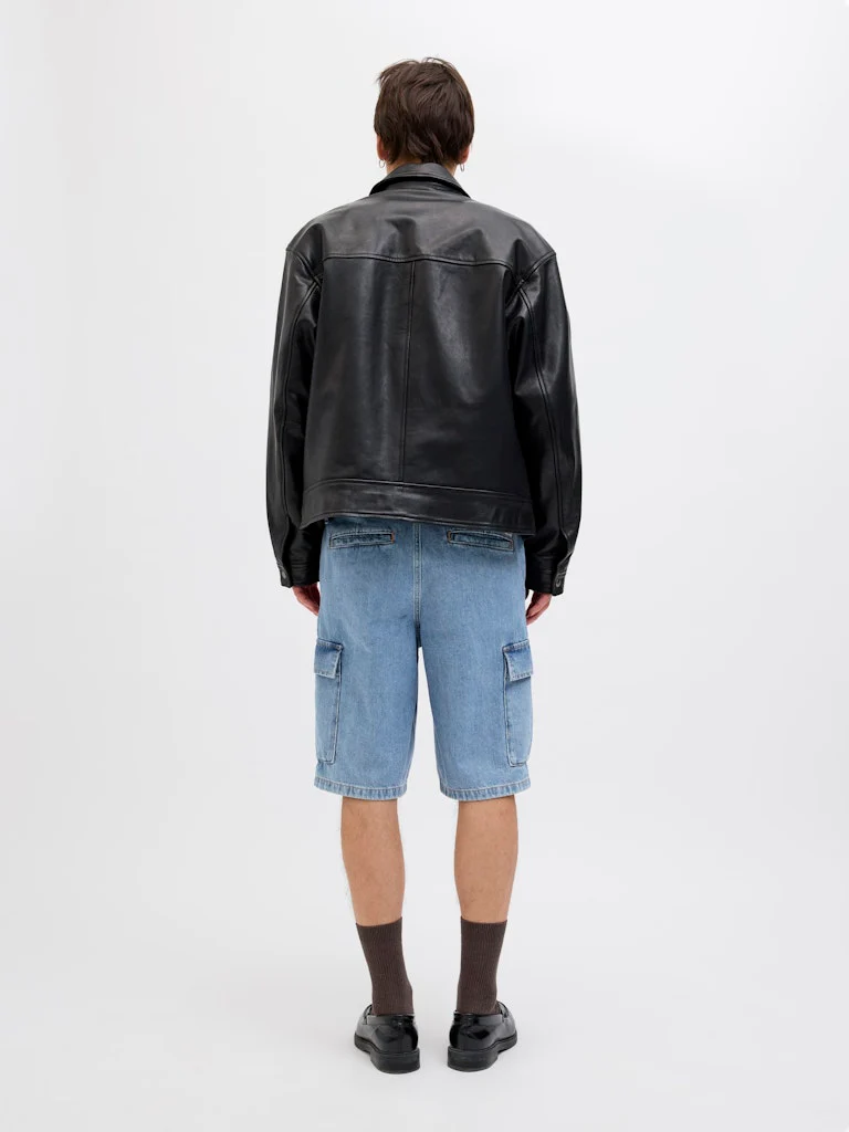 Jack and Jones miesten farkkushortsit, JJIBILL JJWIDE SHORTS Light Blue Denim - Image 2