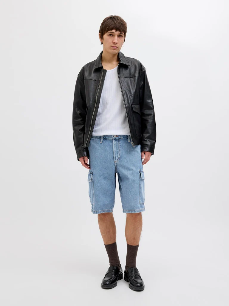 Jack and Jones miesten farkkushortsit, JJIBILL JJWIDE SHORTS Light Blue Denim - Image 3