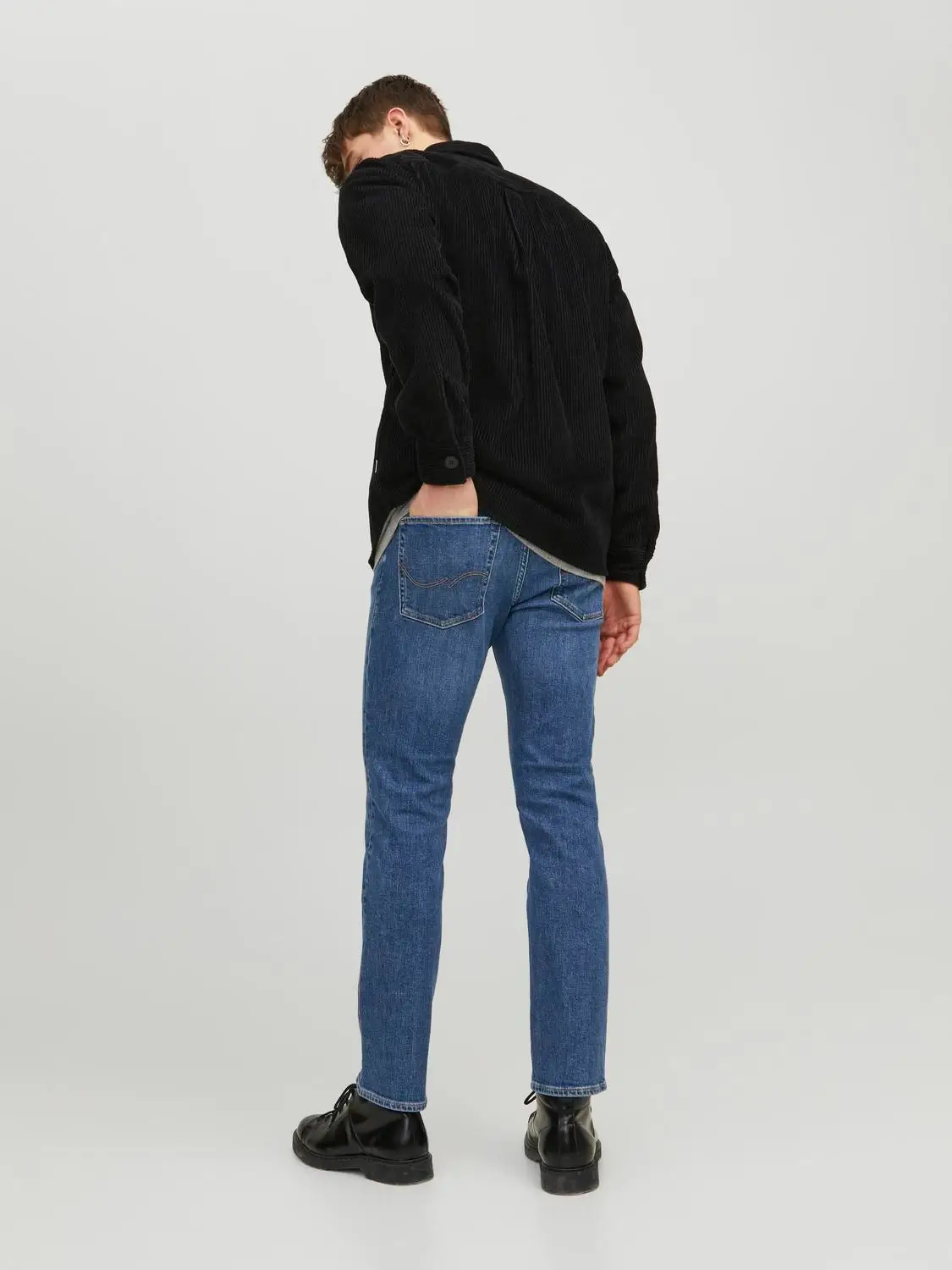 Jack and Jones miesten farkut, JJICLARK JJORIGINAL AM 379 Blue Denim - Image 2