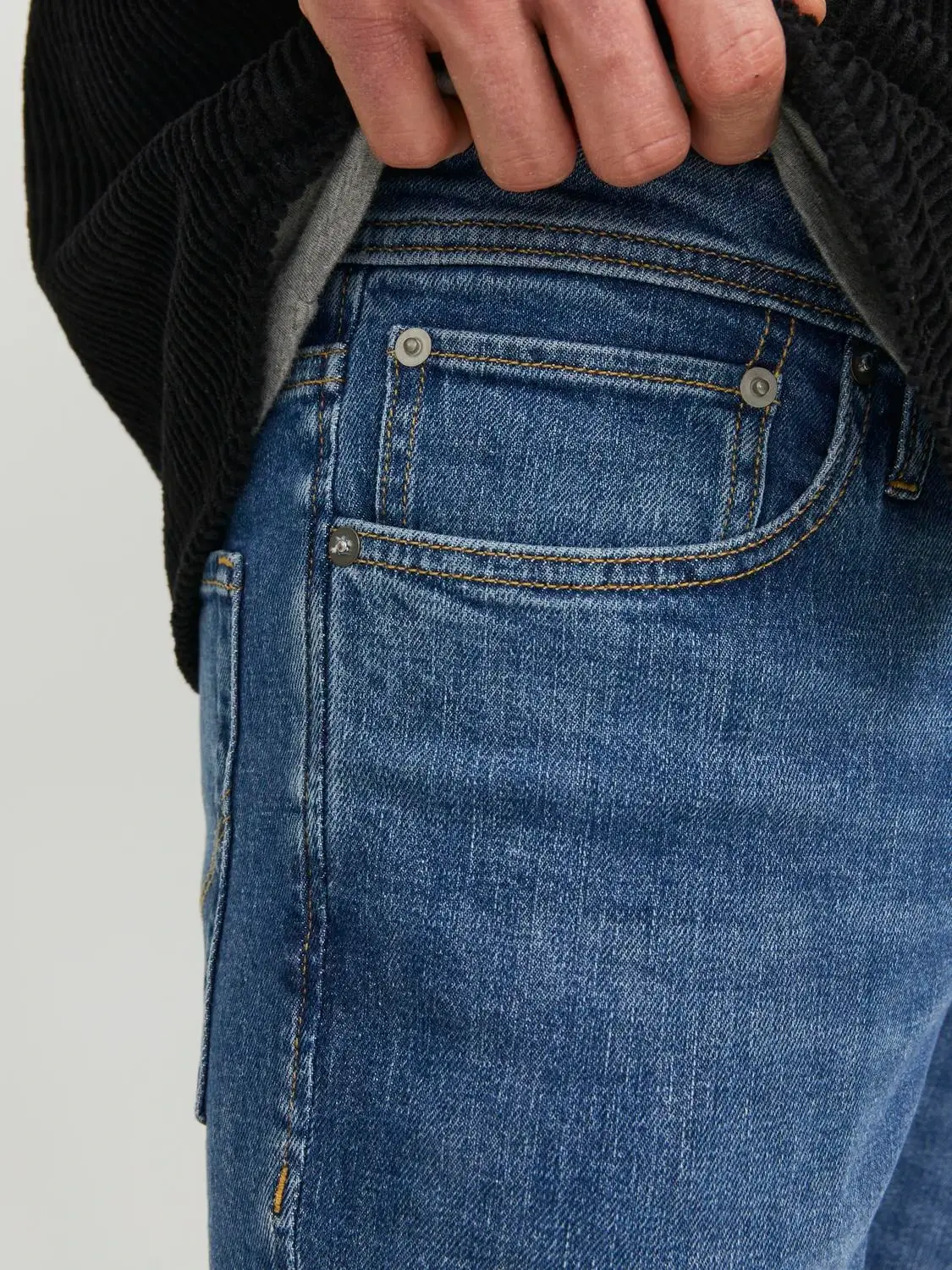 Jack and Jones miesten farkut, JJICLARK JJORIGINAL AM 379 Blue Denim - Image 5