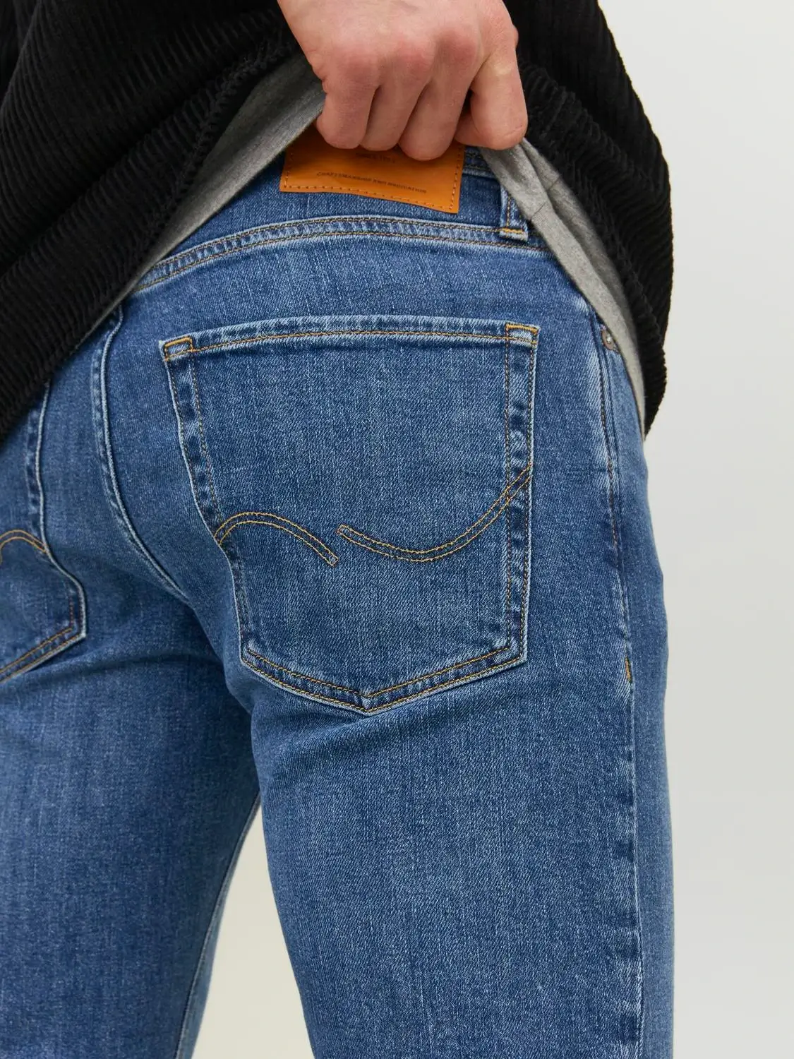Jack and Jones miesten farkut, JJICLARK JJORIGINAL AM 379 Blue Denim - Image 6