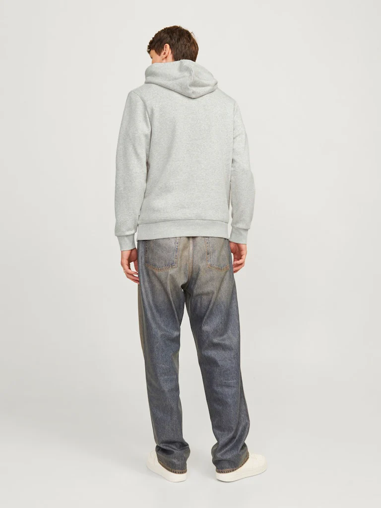 Jack and Jones Miesten Huppari, JJELOGO SWEAT HOODIE NOOS White - Image 2