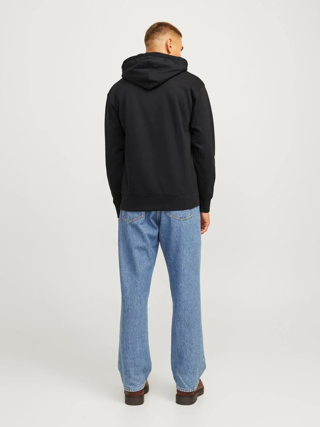 Jack and Jones miesten huppari, JORPORTLAND BLOCK SWEAT HOOD LN Black - Image 2