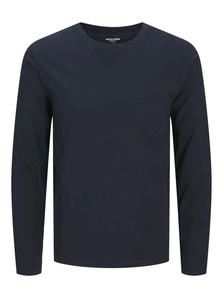 Jack and Jones miesten paita, JJEORGANIC BASIC TEE LS O-NECK Navy Blazer - Image 2