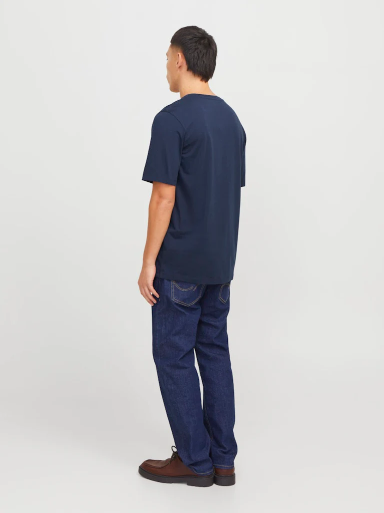 Jack and Jones miesten t-paita, JJELOGO TEE SS O-NECK 2 COL SS25 SN Sky Captain - Image 2