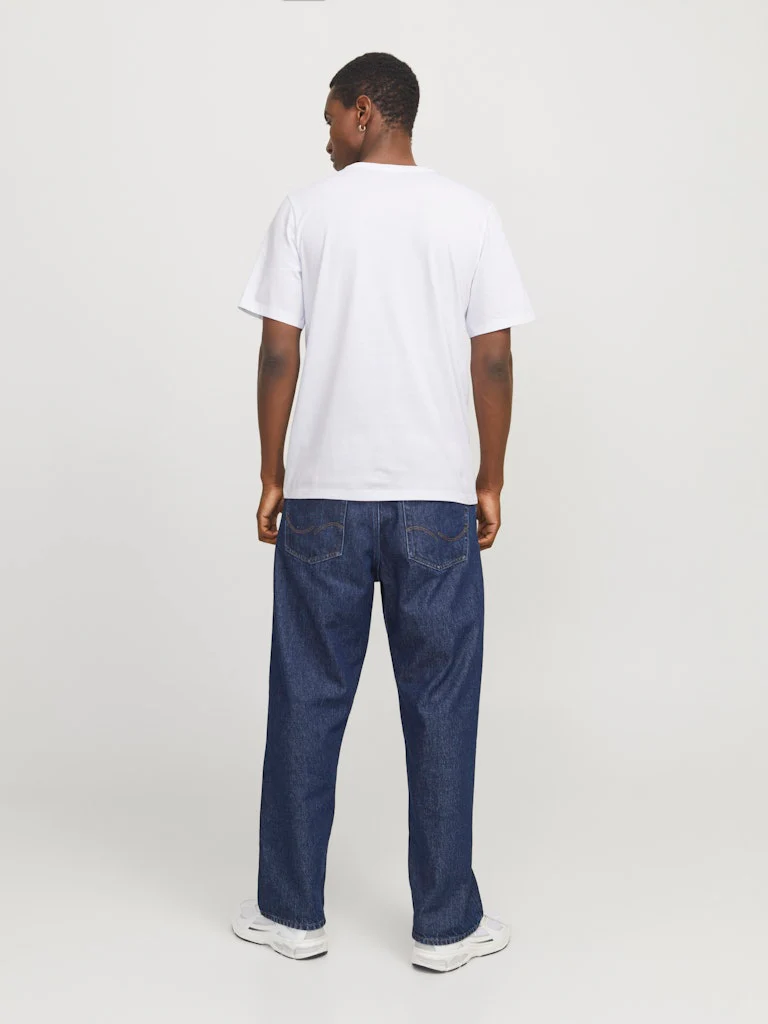 Jack and Jones miesten t-paita, JJELOGO TEE SS O-NECK 2 COL SS25 SN White - Image 2