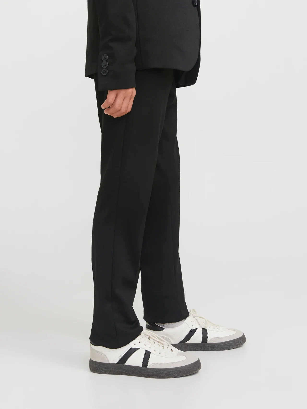 JACK&JONES JUNIOR lasten puvunhousut, JJEJAXON JERSEY TROUSER NOOS JNR Musta - Image 4