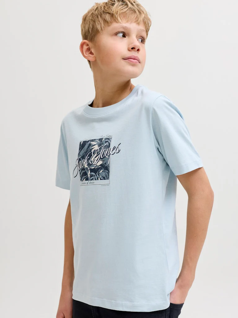 Jack and Jones Junior lasten t-paita JJHONOLULU Shape Tee JNR, vaaleansininen - Image 8