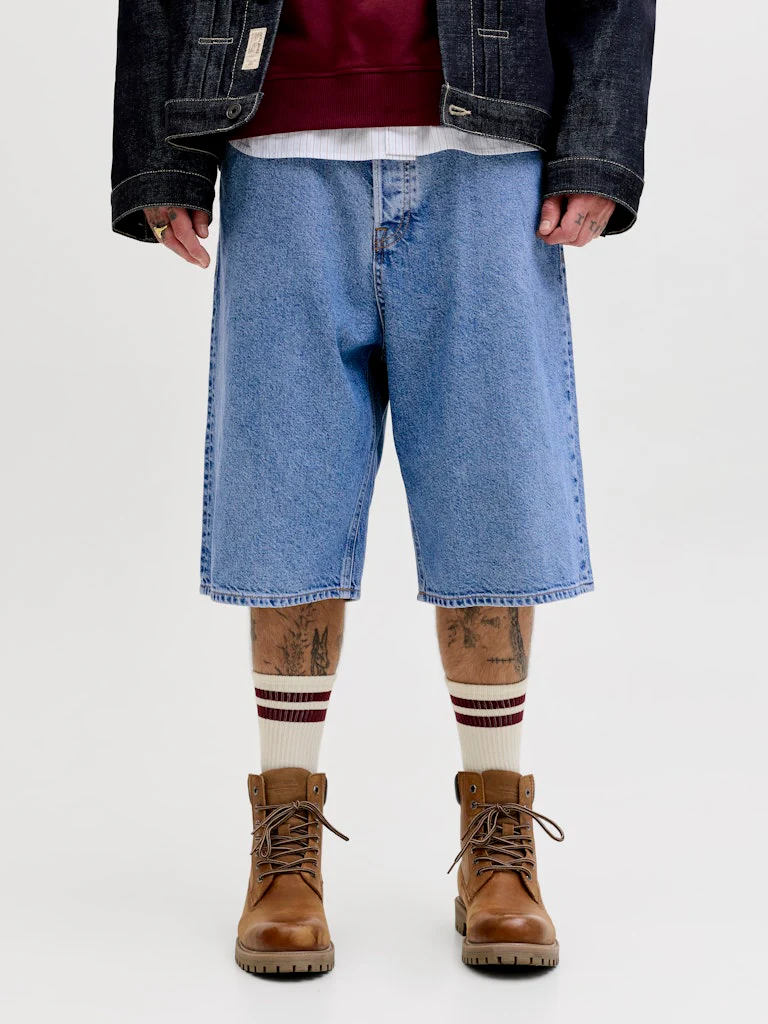 Jack and Jones miesten farkkushortsit JJIRON JJORIGINAL SHORTS SQ 730 SN, Blue Denim - Image 5