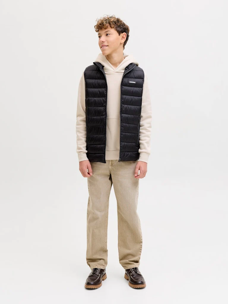 Jack and Jones Junior lasten huppari JJROAR SWEAT HOOD JNR, beige - Image 8