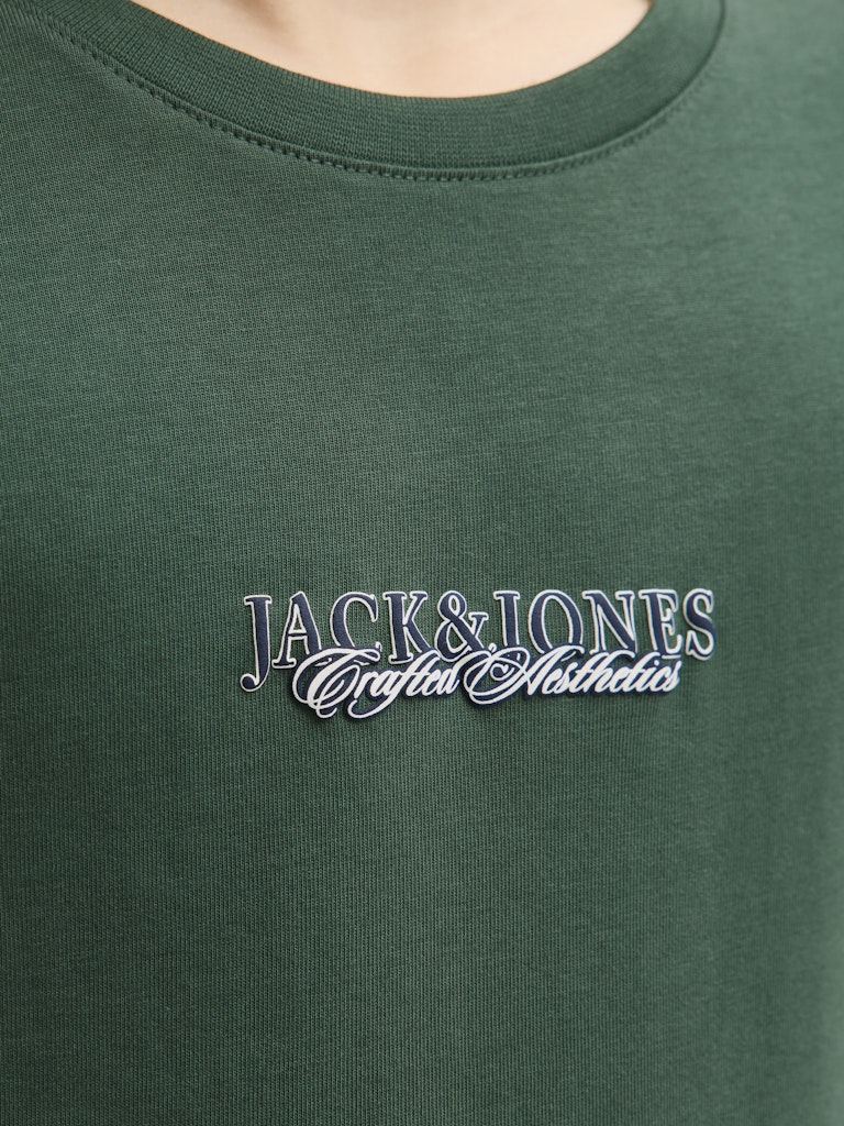 Jack and Jones Junior lasten paita JORBLEECKER MINIMAL TEE LS CREW NECK JNR, vihreä - Image 3