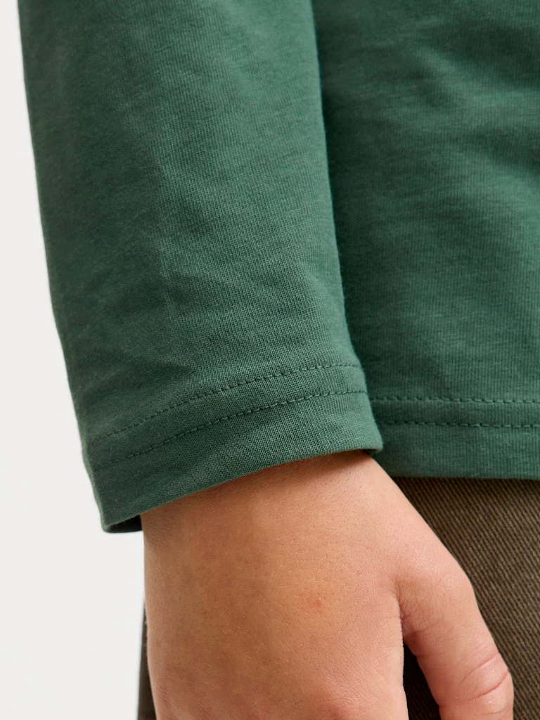 Jack and Jones Junior lasten paita JORBLEECKER MINIMAL TEE LS CREW NECK JNR, vihreä - Image 6