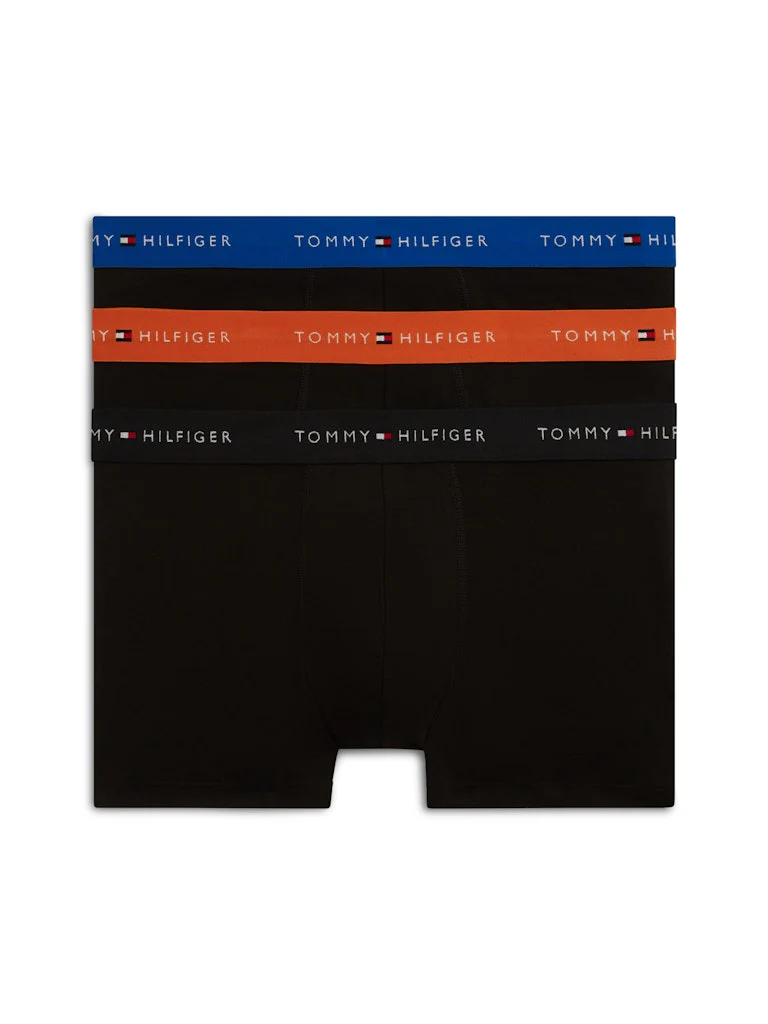 Tommy Hilfiger bokserit 3P Trunk WB Black Orange Blue, musta - Image 2