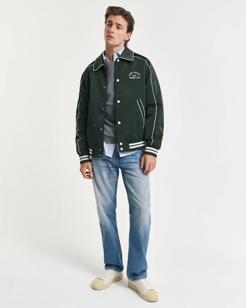 Gant miesten neulepusero, K COTTON PIQUE C-NECK TUMMANHARMAA - Image 6