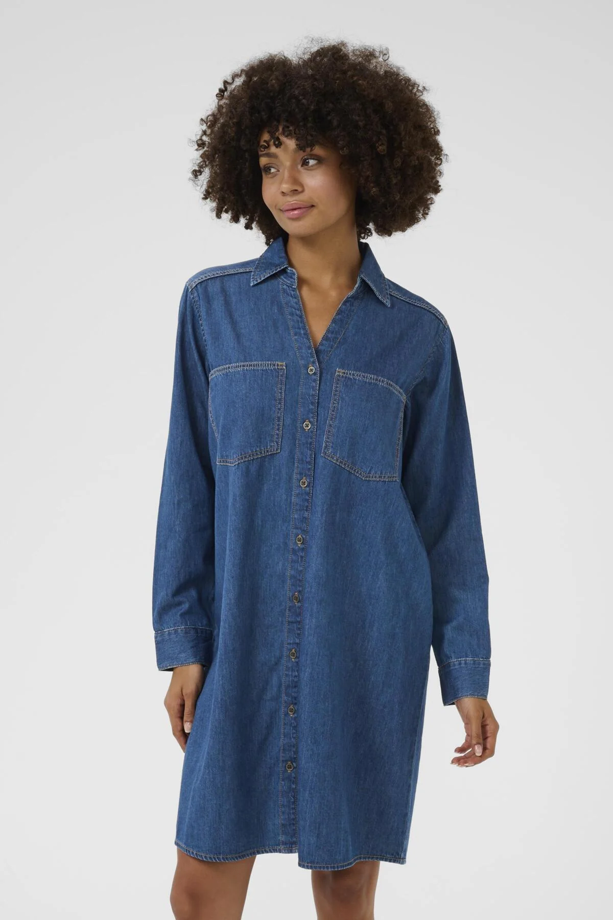 Culture mekko K-CUmola Arpa Dress, Dark Blue Wash