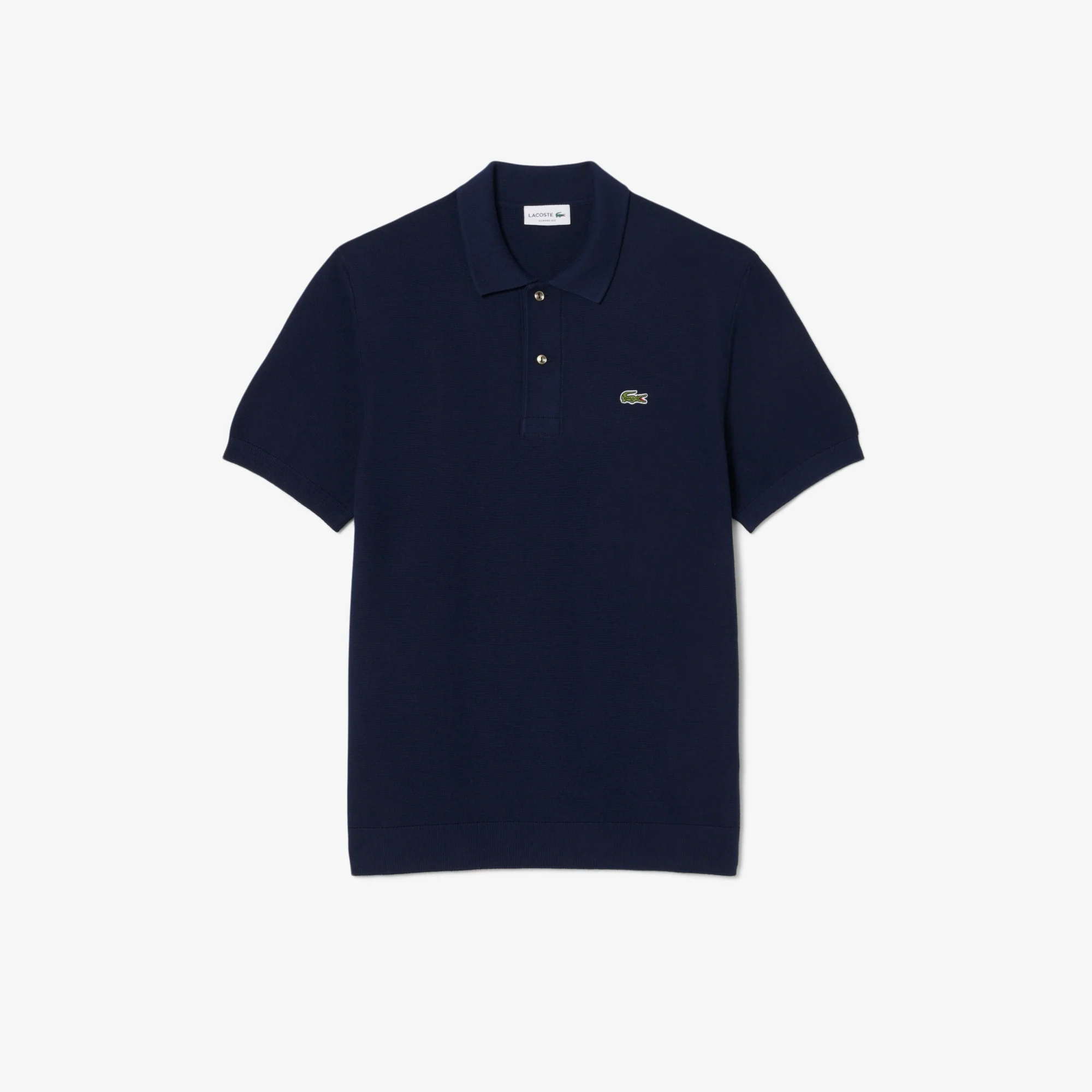 Lacoste miesten pikeepaita Fineknit Cotton Polo Collar SS Sweater, tummansininen - Image 4