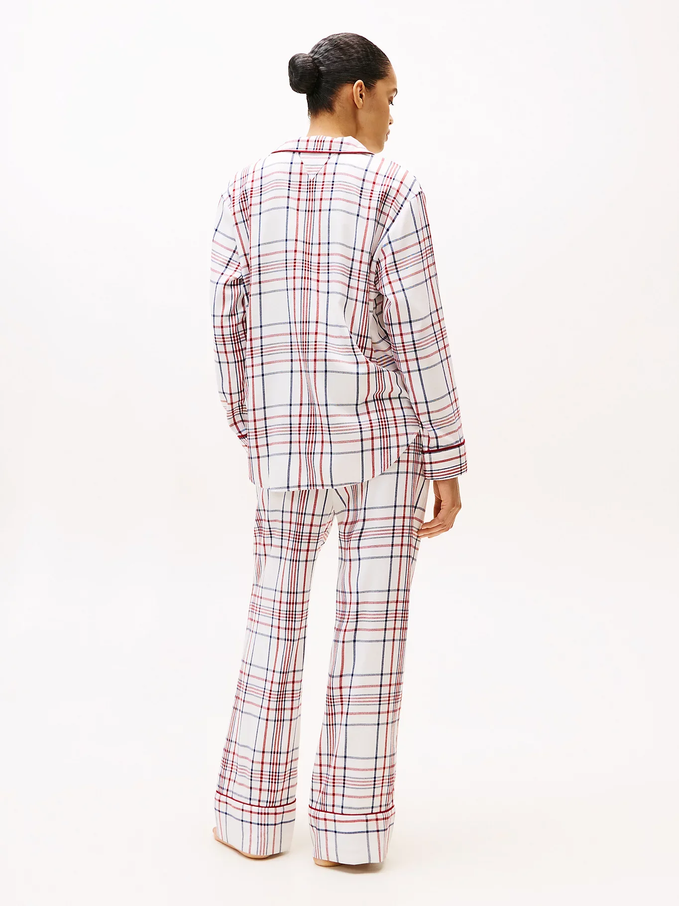 Tommy Hilfiger K-gift LS FLNL Shirt Set Slippers naisten pyjama, monivärinen kuosi - Image 4