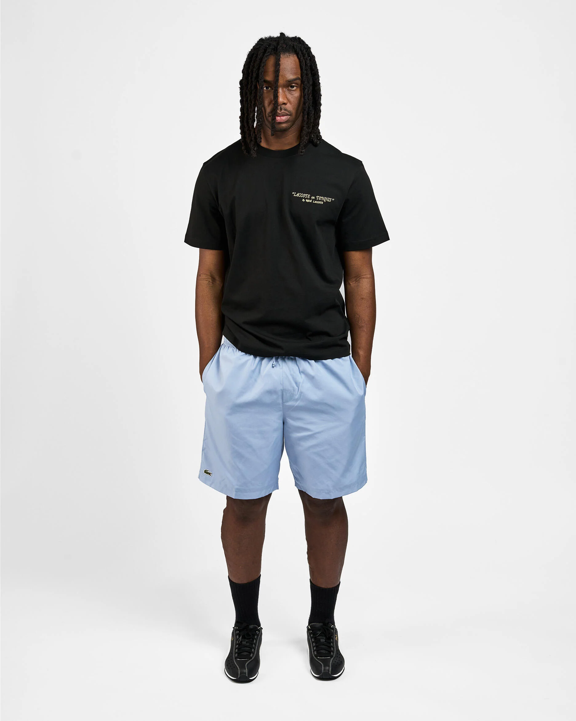 Lacoste miesten shortsit Light Weight Diamond Taffeta Shorts, vaaleansininen