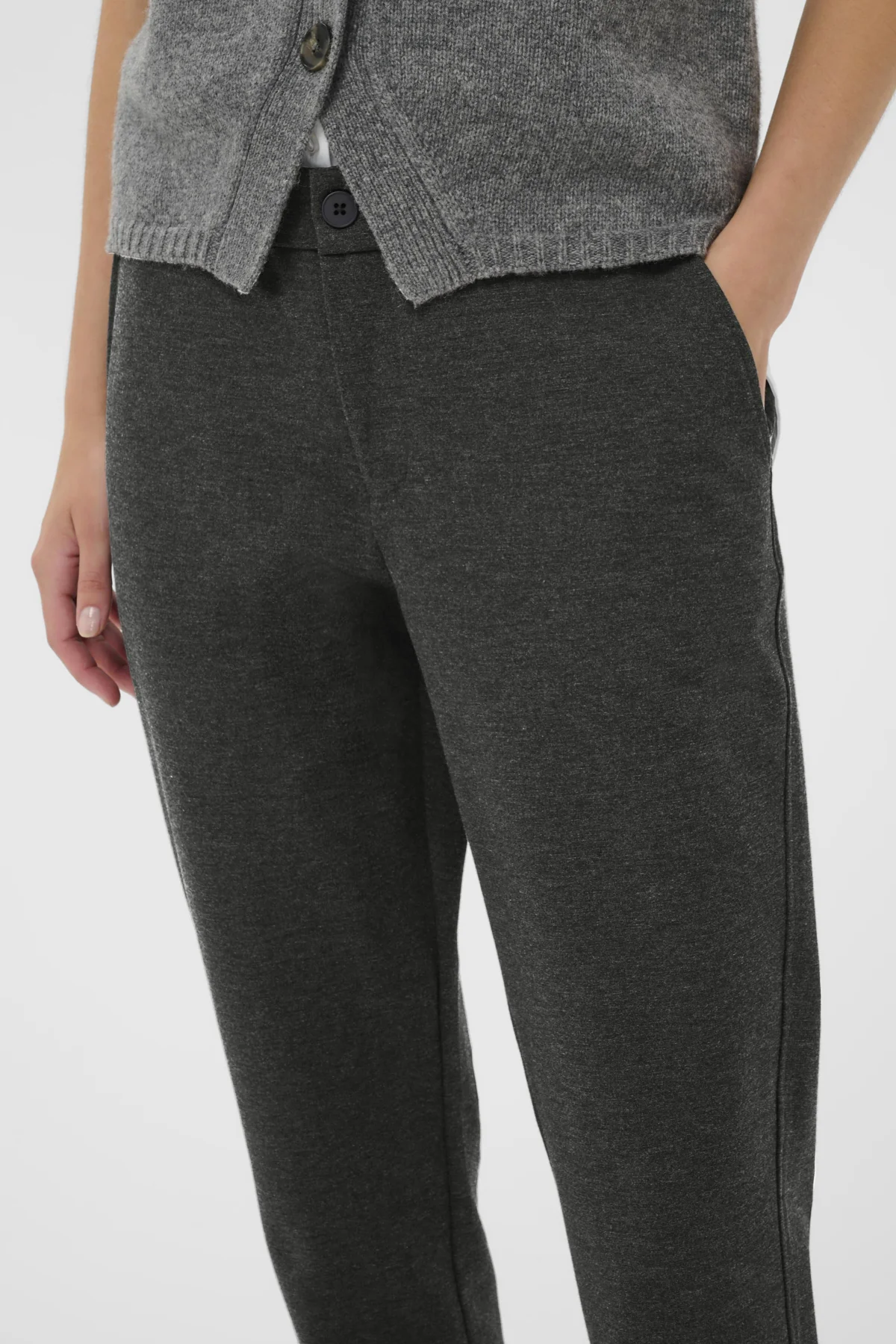 Part Two naisten housut K Mighty Pant, tumma harmaa - Image 5