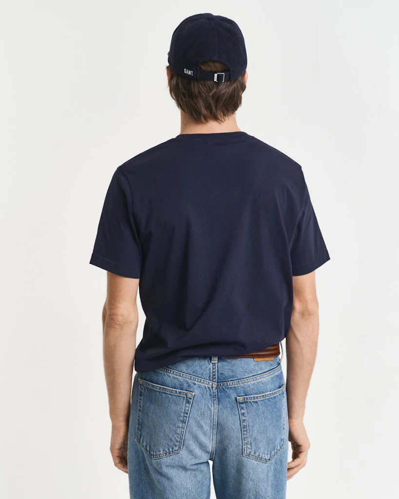 Gant miesten t-paita K Reg Archive Shield EMB SS T-Shirt, tummansininen - Image 2