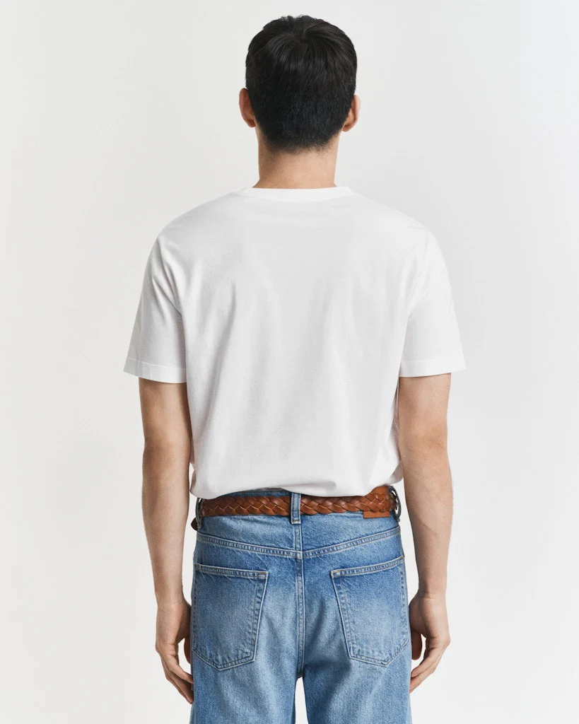 Gant miesten t-paita K Reg Archive Shield EMB SS T-Shirt, valkoinen - Image 2