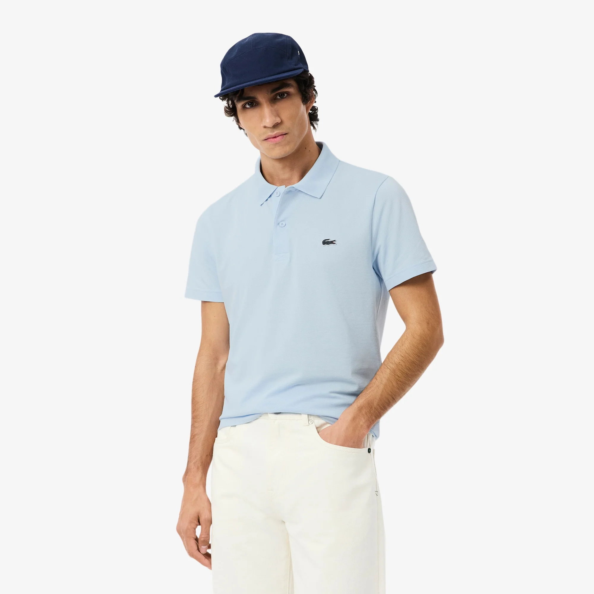 Lacoste miesten pikeepaita Reg Fit Sport Cotton Blend Polo Shirt, vaaleansininen