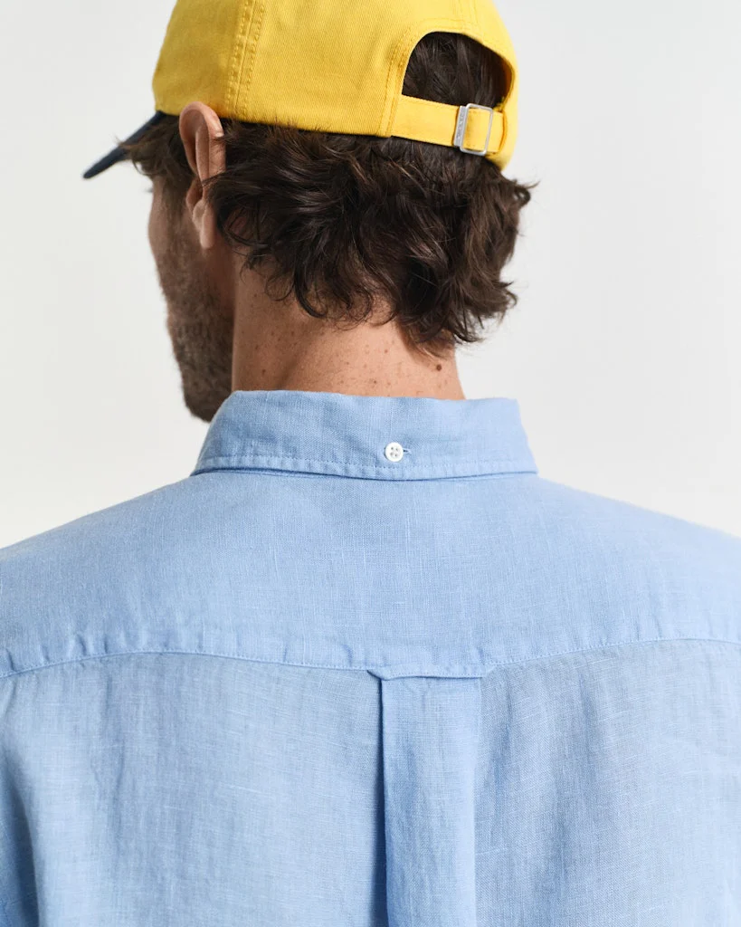 Gant miesten kauluspaita K Reg Garment Dyed Linen Shirt, vaaleansininen - Image 4