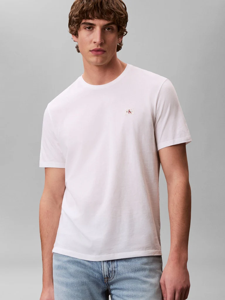 Calvin Klein Jeans miesten t-paita K SS Badge Tee, valkoinen - Image 3