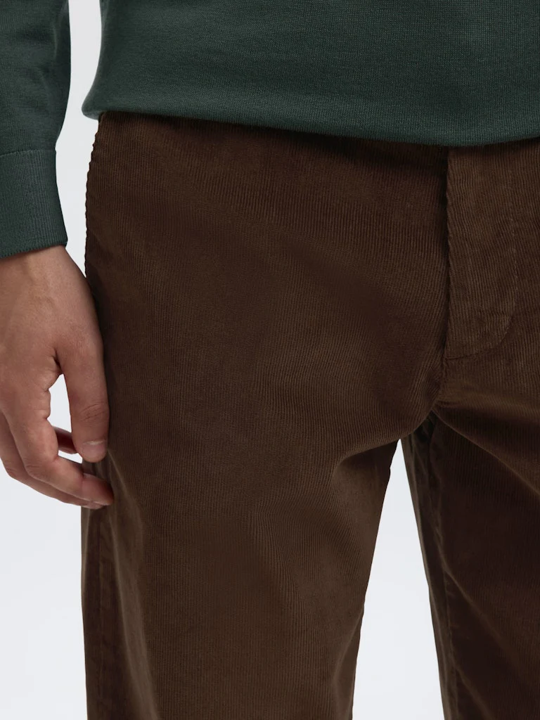 Selected miesten vakosamettihousut K STRAIGHT MILES CORD PANT NOS, ruskea - Image 5