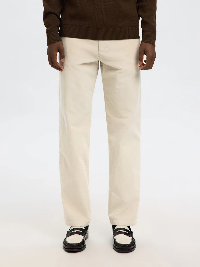 Selected miesten vakosamettihousut K STRAIGHT MILES CORD PANT NOS, Moonstruck