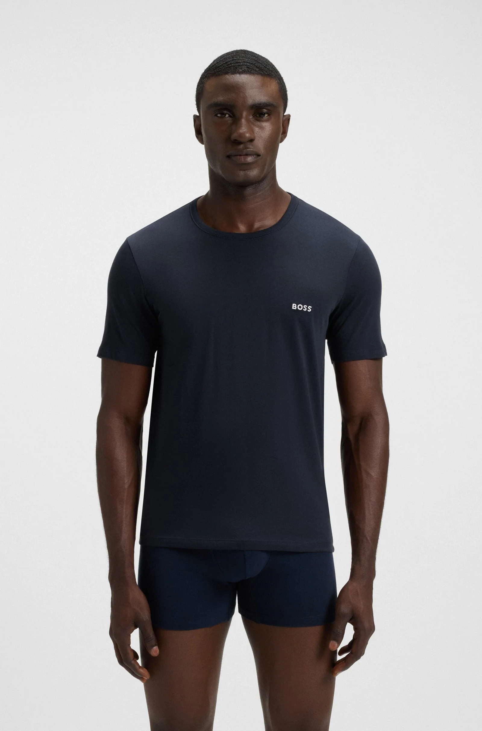 Hugo Boss Miesten T-Paita T Shirt Rn, tummansininen