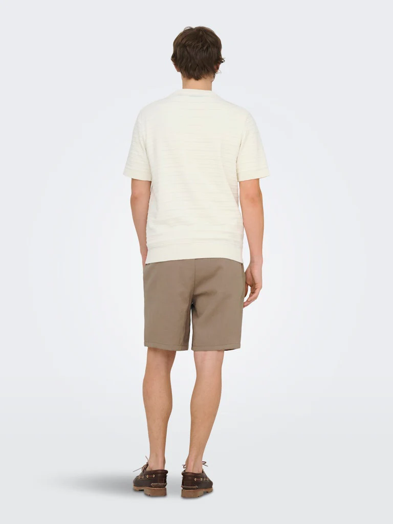 Only and Sons miesten t-paita Tano Life Reg SS Crew Knit, valkoinen - Image 2