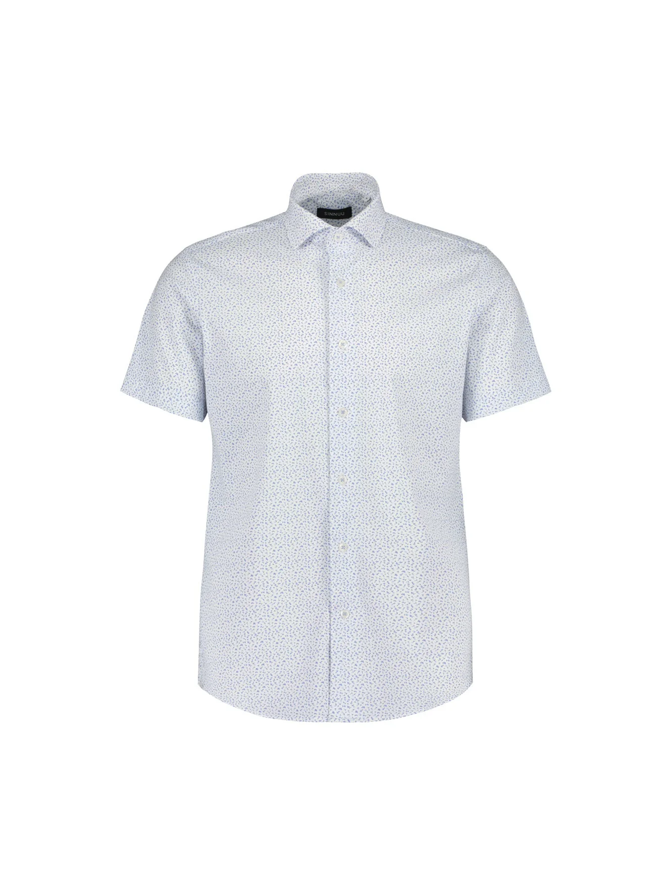 Sinnuu miesten kauluspaita K Technical Performance SS Shirt Microp, sininen kuosi