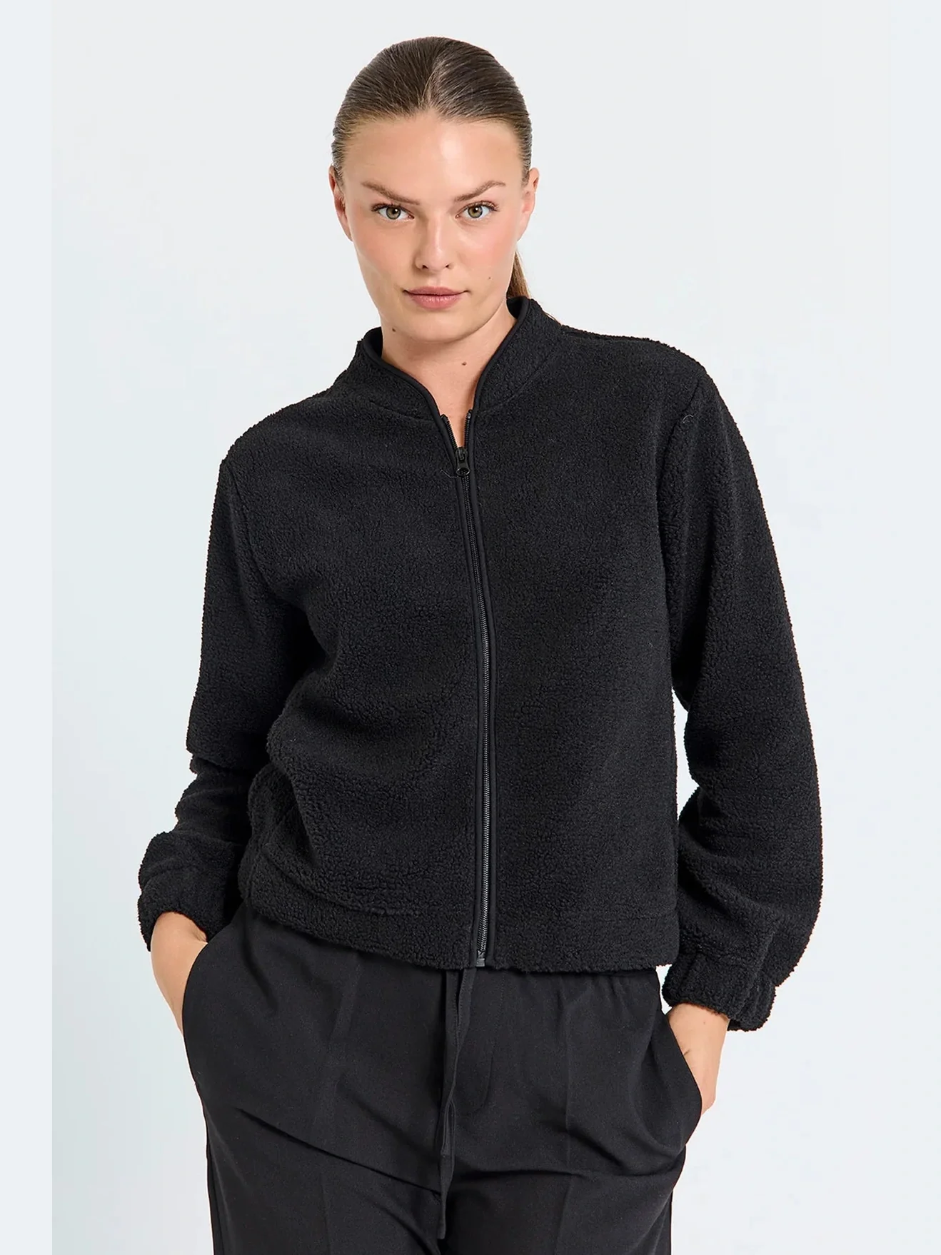 Freequent naisten takki K-TEDDY JACKET, musta