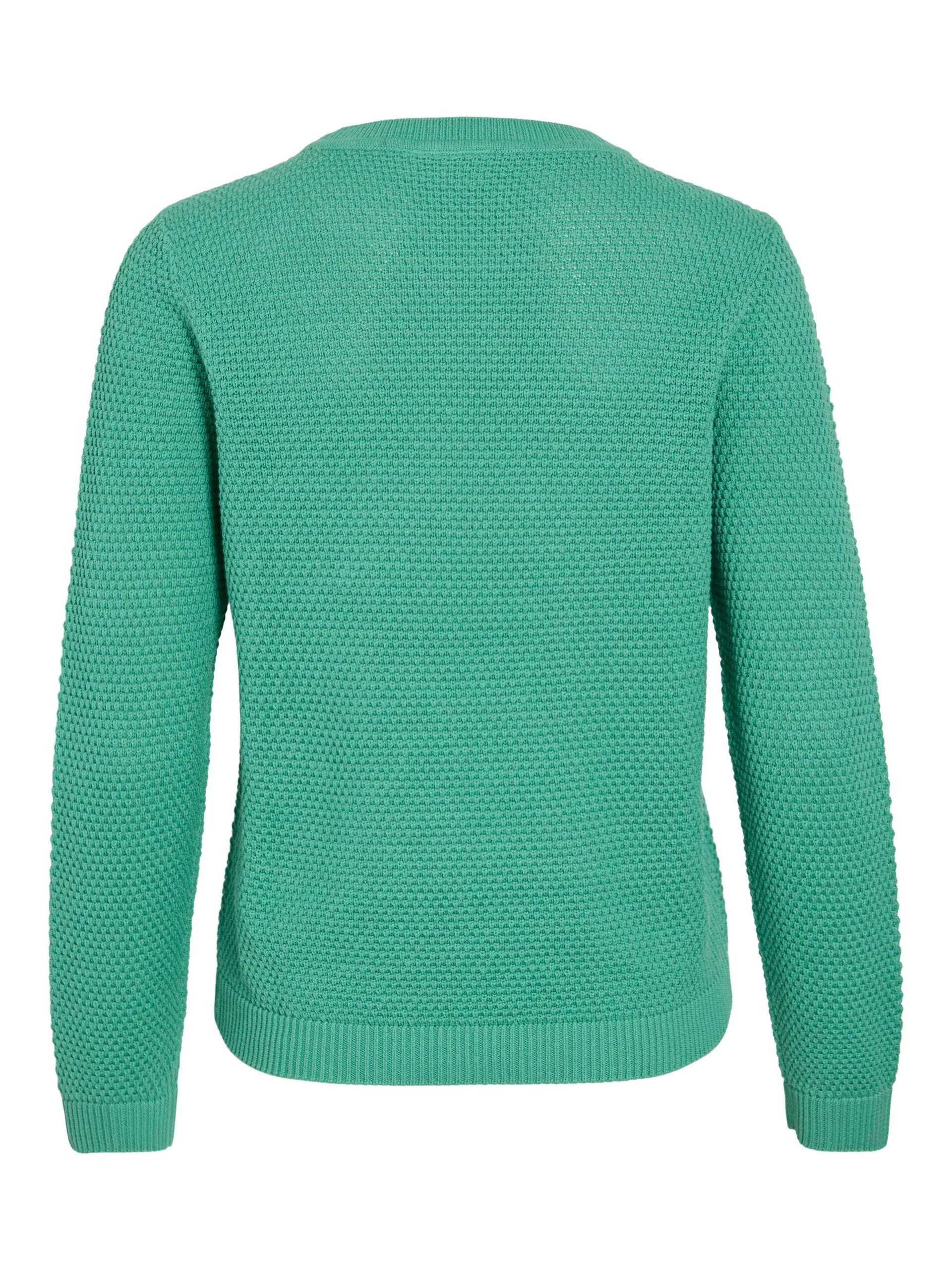 Vila neule K-VIDALO O-NECK L/S KNIT TOP- NOOS, Winter Green - Image 3